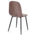 Lot de 4 chaises tissu confortable et pieds métal noir Karela – Design Chic - Photo n°5