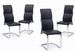 Lot de 4 chaises TIVA – Simili cuir chic & pieds acier chromé - Photo n°1