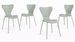 Lot de 4 chaises VIBA – Design moderne, empilables & pieds acier chromé - Photo n°1