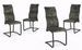Lot de 4 chaises VOLAZ – Tissu chic & pieds acier noir - Photo n°1