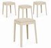 Lot de 4 tabourets d’appoint empilables SCOOBY - Hauteur d'assise 49 cm - Photo n°1