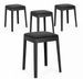 Lot de 4 tabourets d’appoint empilables SCOOBY - Hauteur d'assise 49 cm - Photo n°1