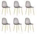 Lot de 6 chaises Ruka en velours avec pieds en acier doré - Élégance moderne - Photo n°2