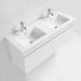 LOUNGITUDE Meuble sous vasque ALBAN L 120 cm double vasque incluse - blanc brillant - Photo n°5