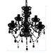 Lustre avec 5 ampoules Crystal noir - Photo n°8