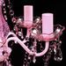 Lustre avec 5 ampoules Crystal rose - Photo n°7
