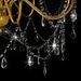 Lustre avec perles Doré 8 ampoules E14 - Photo n°6