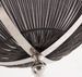 Lustre classique acier argenté et tissu noir Yness 60 - Photo n°2