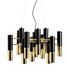 Lustre design acier noir et doré 13 ampoules Lina 60 cm - Photo n°1