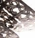 Lustre oriental métal noir et tissu blanc Lorina - Photo n°2