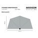 Madison Parasol de balcon Sun Wave 270 x 150 cm Taupe PAC3P015 - Photo n°12