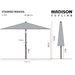 Madison Parasol Elba 300 cm gris - Photo n°6