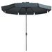 Madison Parasol Flores Luxe 300 cm Rond Gris - Photo n°1