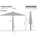 Madison Parasol Paros II Luxe 300 cm Gris - Photo n°6