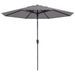 Madison Parasol Paros II Luxe 300 cm Gris clair - Photo n°1