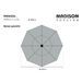 Madison Parasol Paros II Luxe 300 cm Gris clair - Photo n°7