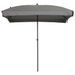 Madison Parasol Patmos Luxe Rectangulaire 210x140 cm Gris clair - Photo n°1