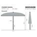 Madison Parasol Patmos Luxe Rectangulaire 210x140 cm Taupe - Photo n°6