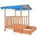 Maison de jeu d'enfants et bac à sable Bois de sapin Bleu UV50 - Photo n°6