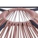 MANA Fauteuil design en forme d'oeuf - cordage en plastique rose pastel - Photo n°3
