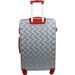 MANOUKIAN Valise Chariot 8 roues 72 cm ABS Rouge/Argent - Photo n°4