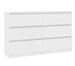 Meuble 6 tiroirs bois blanc Agency 120 cm - Photo n°1