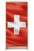Meuble à chaussures chêne naturel rideau drapeau suisse 21 paires Shoot 58 cm - Photo n°1