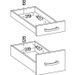 Meuble bas 4 tiroirs avec plan de travail - Gris mat - L 40 x P 51,6 x H 85 cm - LASSEN - Photo n°5