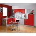 Meuble bas de cuisine 2 portes 2 tiroirs rouge Viva 80 cm - Photo n°2