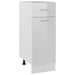 Meuble bas de cuisine Blanc brillant 30x46x81,5 cm - Photo n°1