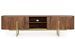 Meuble TV 4 portes 1 étagère VILAS 180 cm – Bois de manguier & pieds acier doré mat - Photo n°1