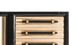 Meuble bas de rangement art déco 2 portes 4 tiroirs bois massif de mangue noir et métal doré Heleno - Photo n°5