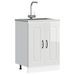 Meuble bas pour évier Kalmar blanc brillant 60x46x81,5 cm - Photo n°1