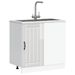Meuble de base de lavabo Lucca blanc brillant bois ingénierie - Photo n°1