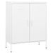 Meuble de rangement 2 portes Klako 80 cm - Acier mat - Photo n°1
