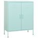 Meuble de rangement 2 portes Klako 80 cm - Acier mat - Photo n°1