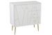 Meuble de rangement 3 tiroirs 1 porte bois blanc Laura L 80 cm - Photo n°1
