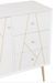 Meuble de rangement 3 tiroirs 1 porte bois blanc Laura L 80 cm - Photo n°6