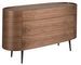 Meuble de rangement 3 tiroirs Keliane 135 cm - Noyer et pieds acier noir - Photo n°1