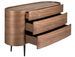 Meuble de rangement 3 tiroirs Keliane 135 cm - Noyer et pieds acier noir - Photo n°2