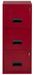 Meuble de rangement 3 tiroirs métal rouge nacré Mélys - Photo n°3