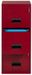 Meuble de rangement 3 tiroirs métal rouge nacré Mélys - Photo n°4