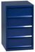 Meuble de rangement 4 cases métal bleu nuit nacré Lebo - Photo n°1