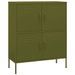 Meuble de rangement 4 portes Klako 80 cm - Acier mat - Photo n°1