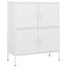 Meuble de rangement 4 portes Klako 80 cm - Acier mat - Photo n°1