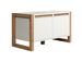 Meuble de rangement bois MDF blanc et bois clair Maria - Photo n°1