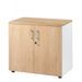 Meuble de rangement bureau HUBLO blanc – Armoire basse 2 portes avec serrure - Photo n°1