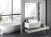 Meuble de salle de bain laqué blanc et effet béton 1 tiroir Selb L 90 cm - Photo n°2