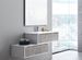 Meuble de salle de bain laqué blanc et effet béton 1 tiroir Selb L 90 cm - Photo n°4