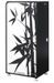 Meuble informatique à rideau noir imprimé bambous Orga 140 cm - Photo n°1